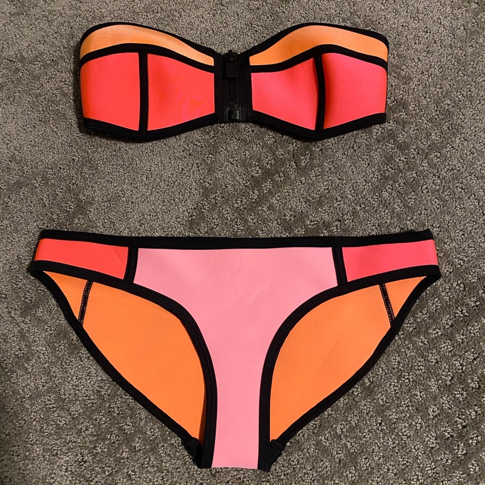 Neoprene two piece swimsuit